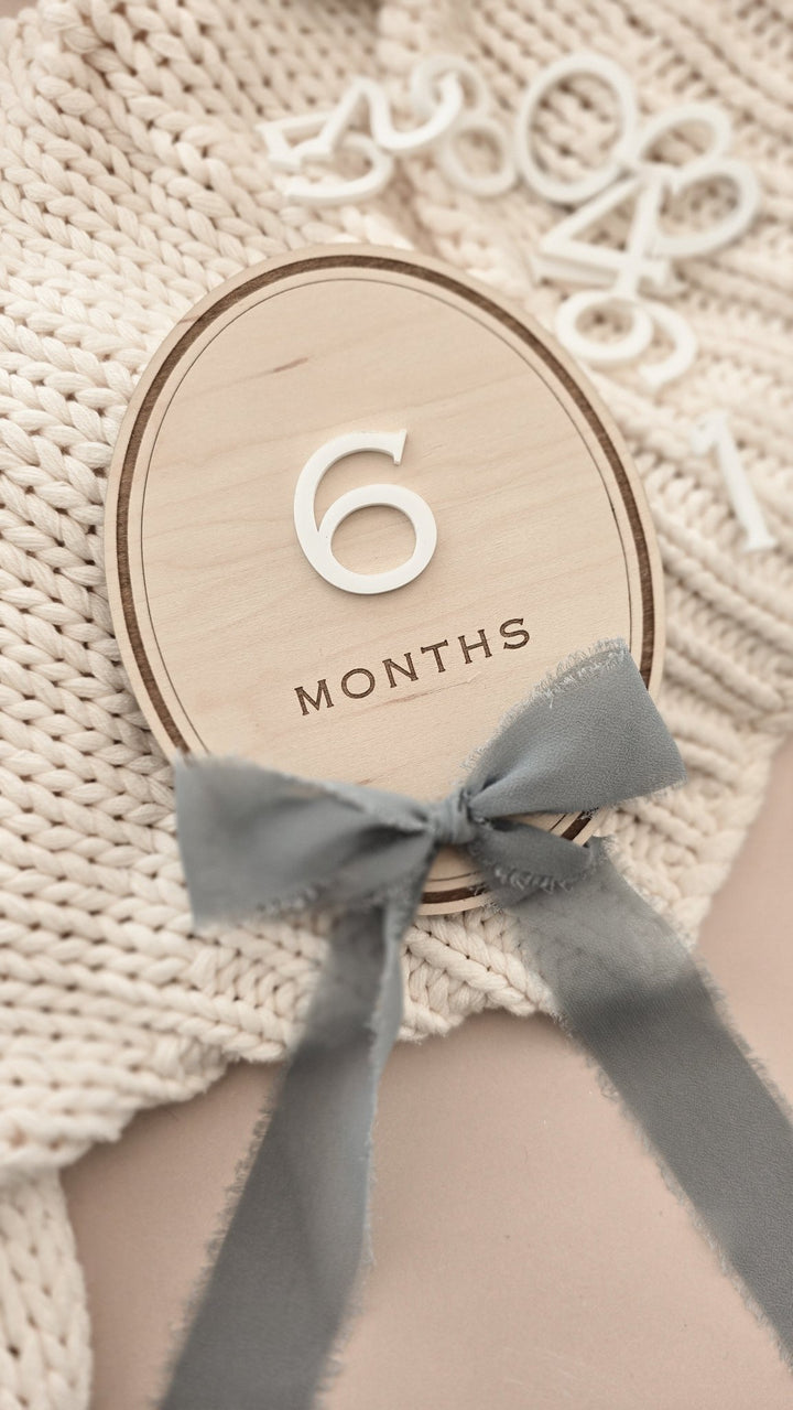 Oval Baby Milestone Monthly Markers - TilleyTree