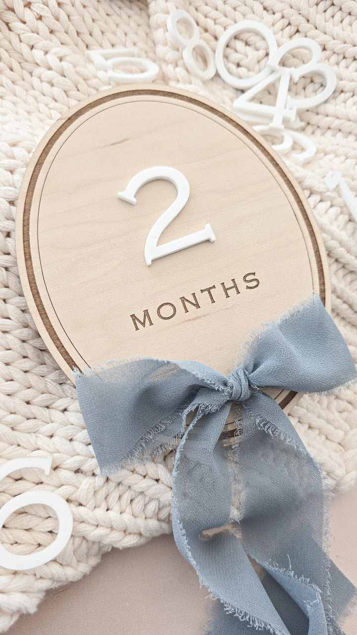 Oval Baby Milestone Monthly Markers - TilleyTree