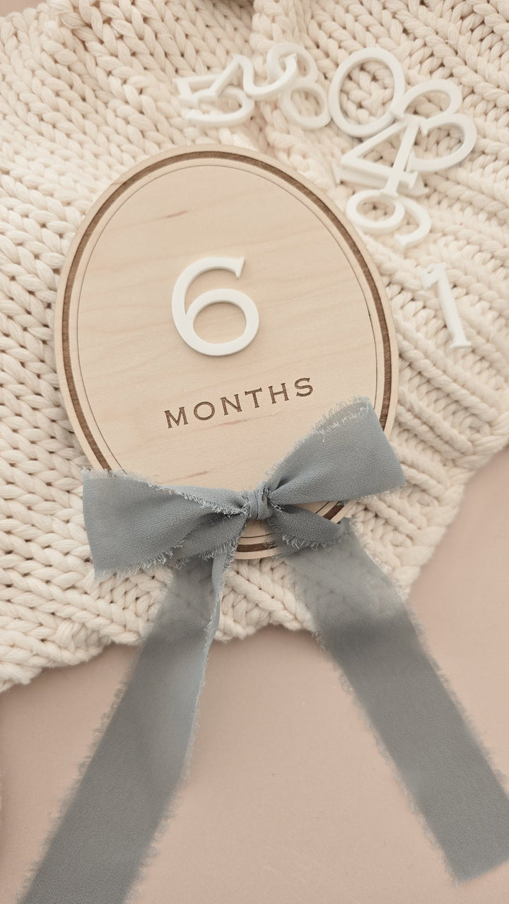 Oval Baby Milestone Monthly Markers - TilleyTree