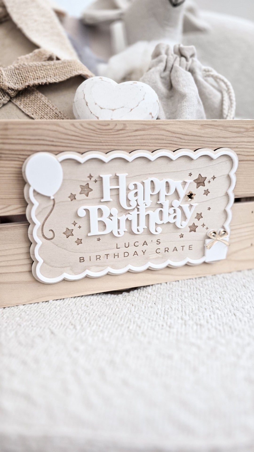 Personalised Birthday Crate or Plaque Sign - TilleyTree