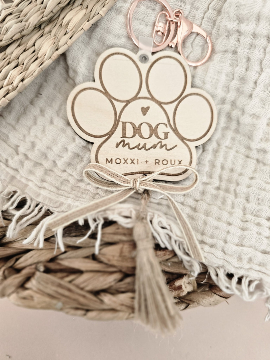 Personalised Dog Mum Keyring - TilleyTree