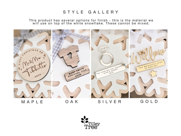 Personalised Horse Snowflake Decoration | Horse, Pony, Farm, Large Animals - TilleyTree