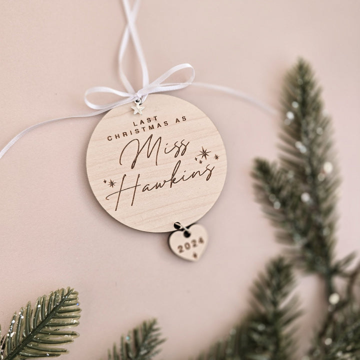 Personalised: Last Christmas As Miss Maiden Name! - TilleyTree