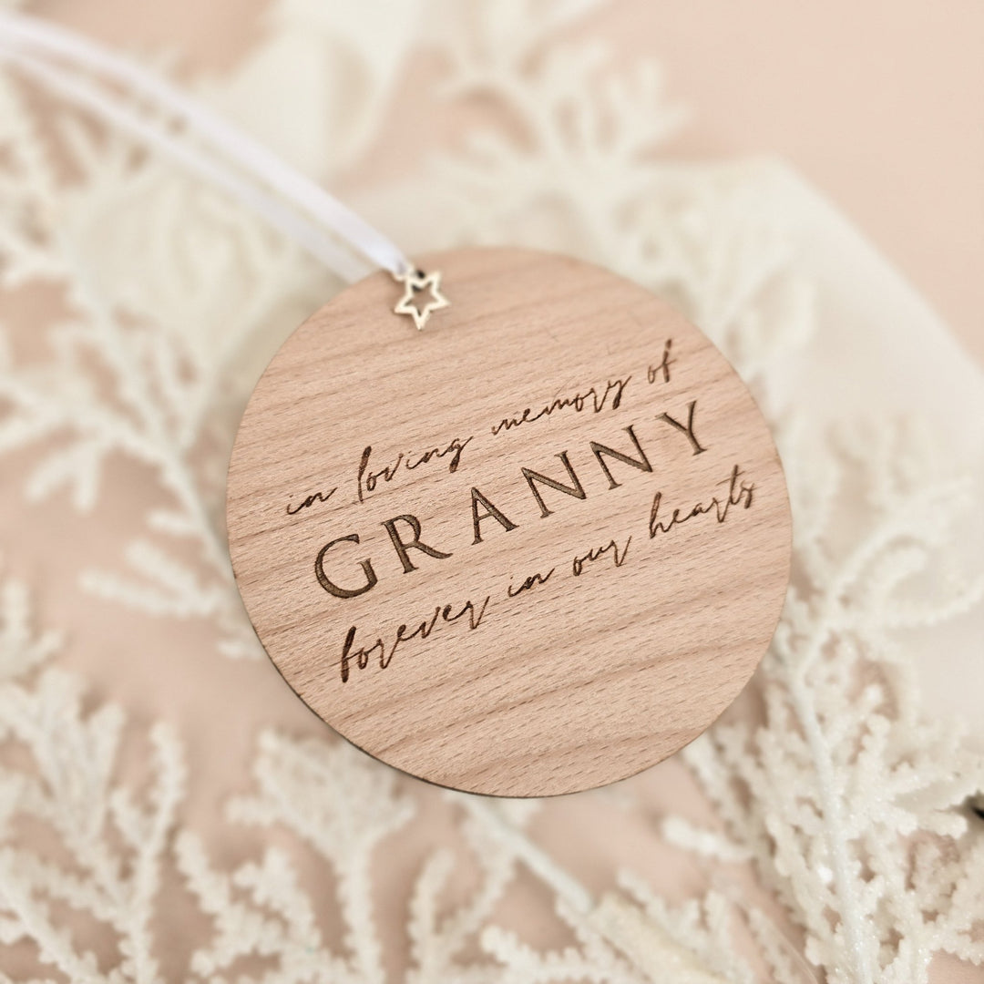 Personalised Memorial Ornament - TilleyTree