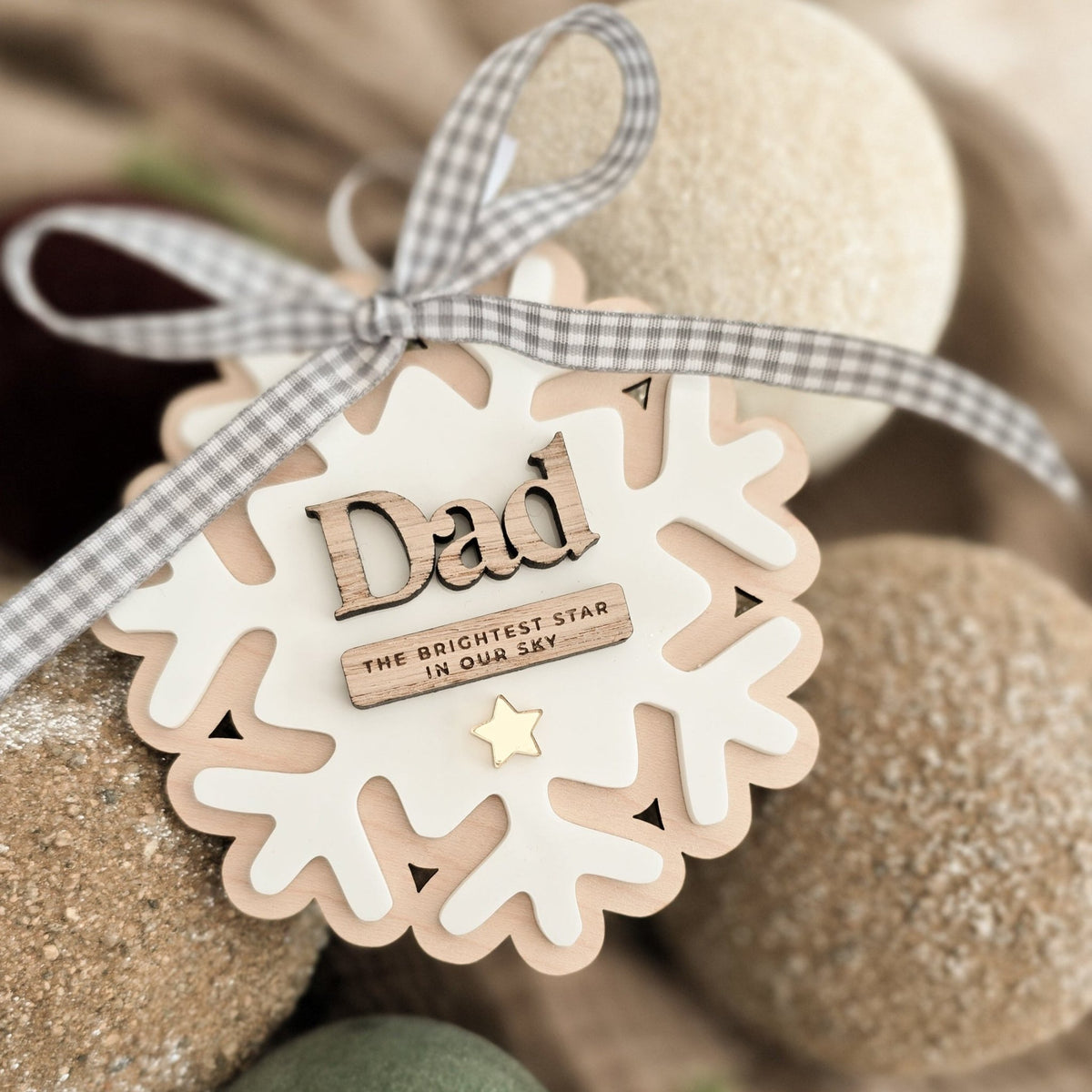 Personalised Memorial Snowflake Decoration | Christmas Remembrance Ornament - TilleyTree