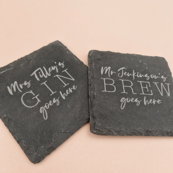 Personalised Slate Coaster - Your Design - TilleyTree