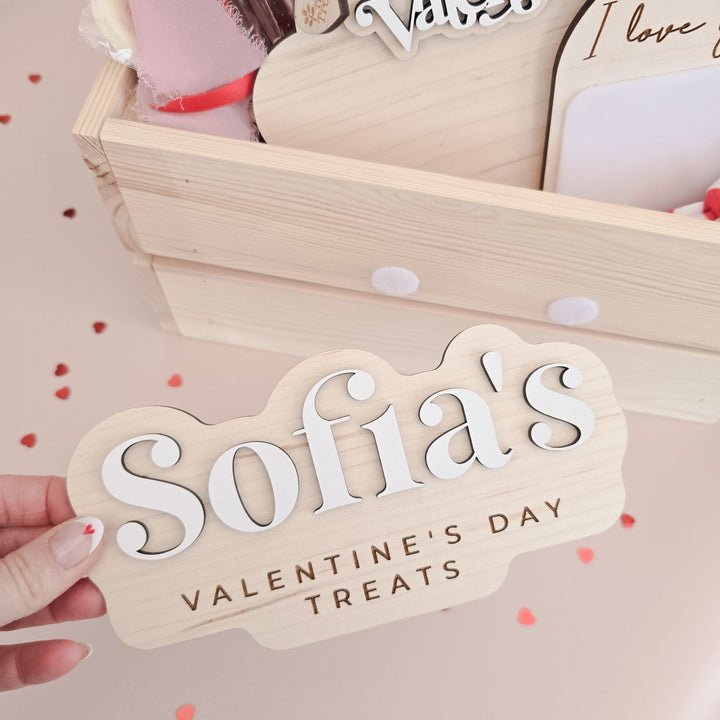 Personalised Valentine's Day Crate and Plaque - Simple Style - TilleyTree