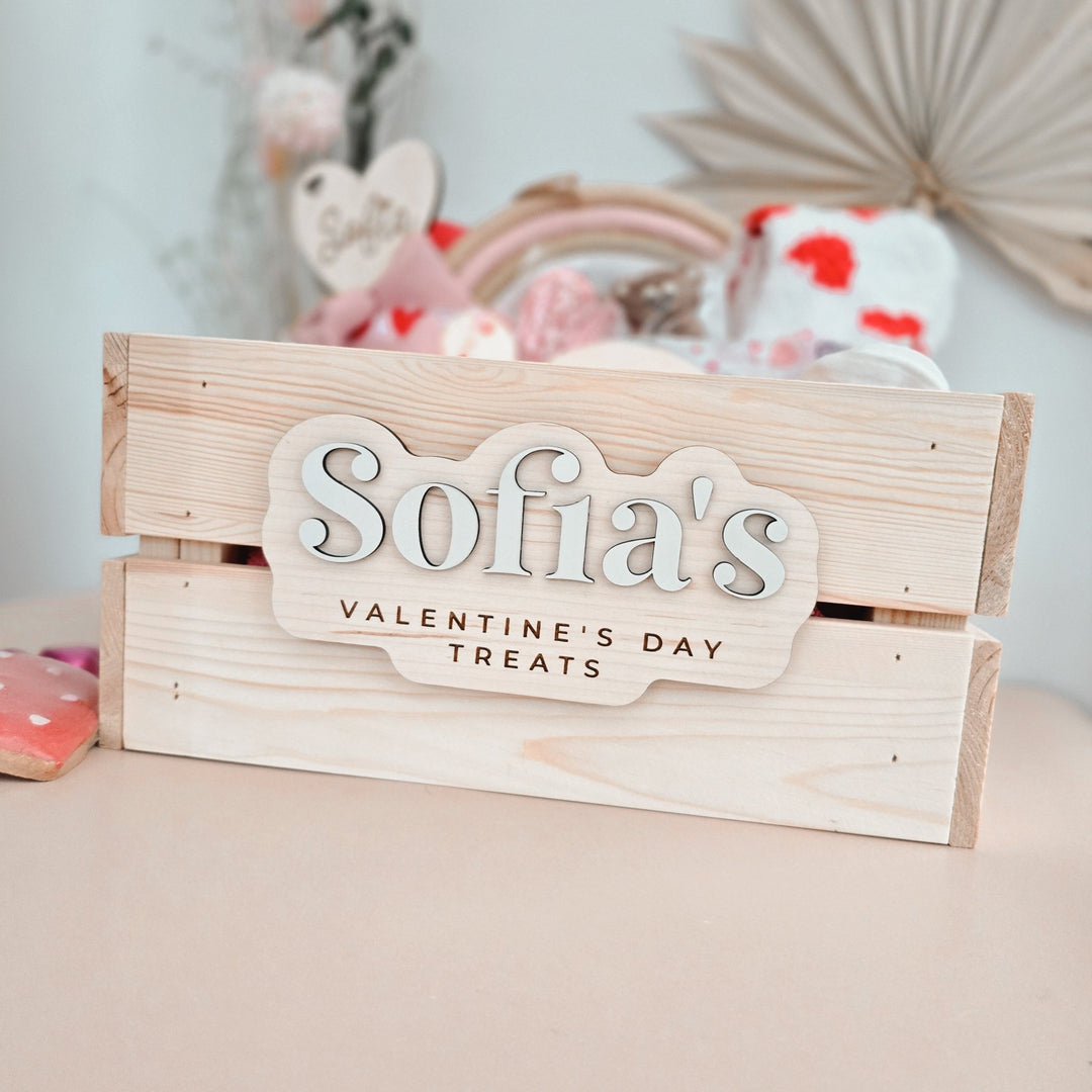 Personalised Valentine's Day Crate and Plaque - Simple Style - TilleyTree