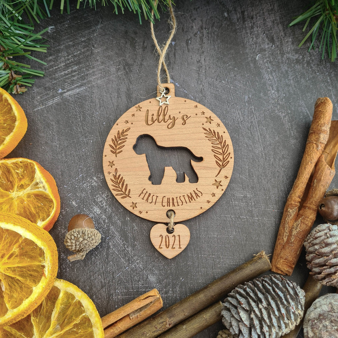 Santa Paws Personalised Dog Christmas Ornament - TilleyTree