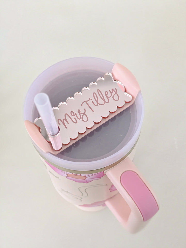 Scallop Personalised Tumbler Name Topper For Quencher 1.2l - TilleyTree