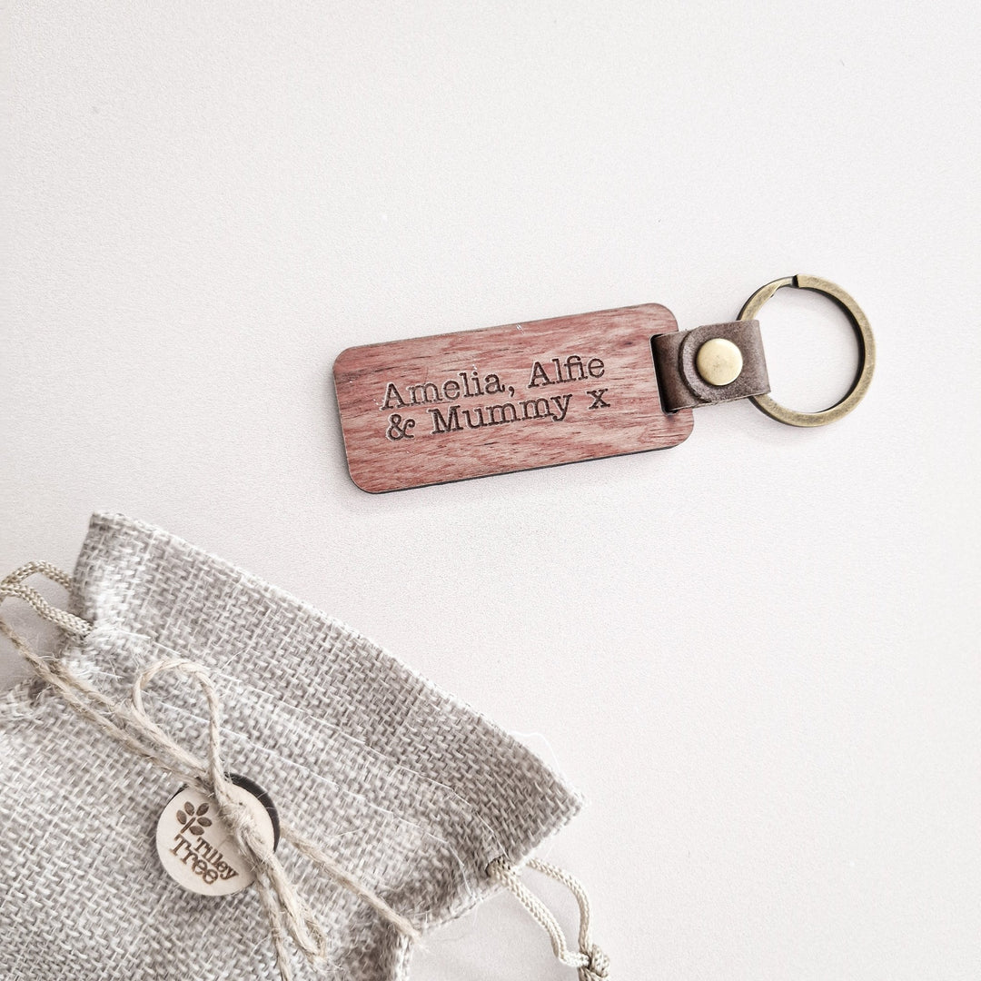 This Daddy/Mummy belongs to... Personalised Keyring - TilleyTree