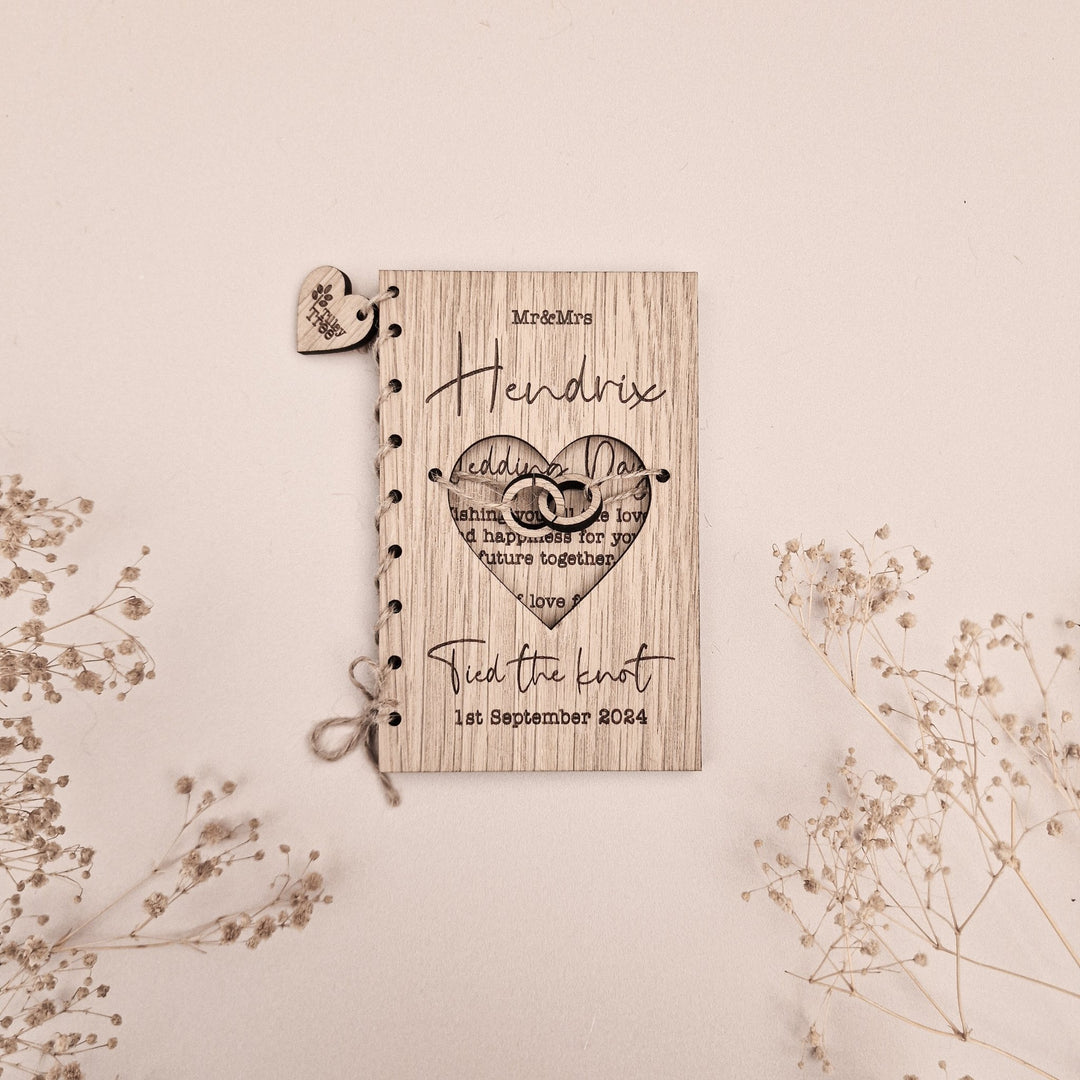 'Tied The Knot' Personalised Wedding Card - TilleyTree