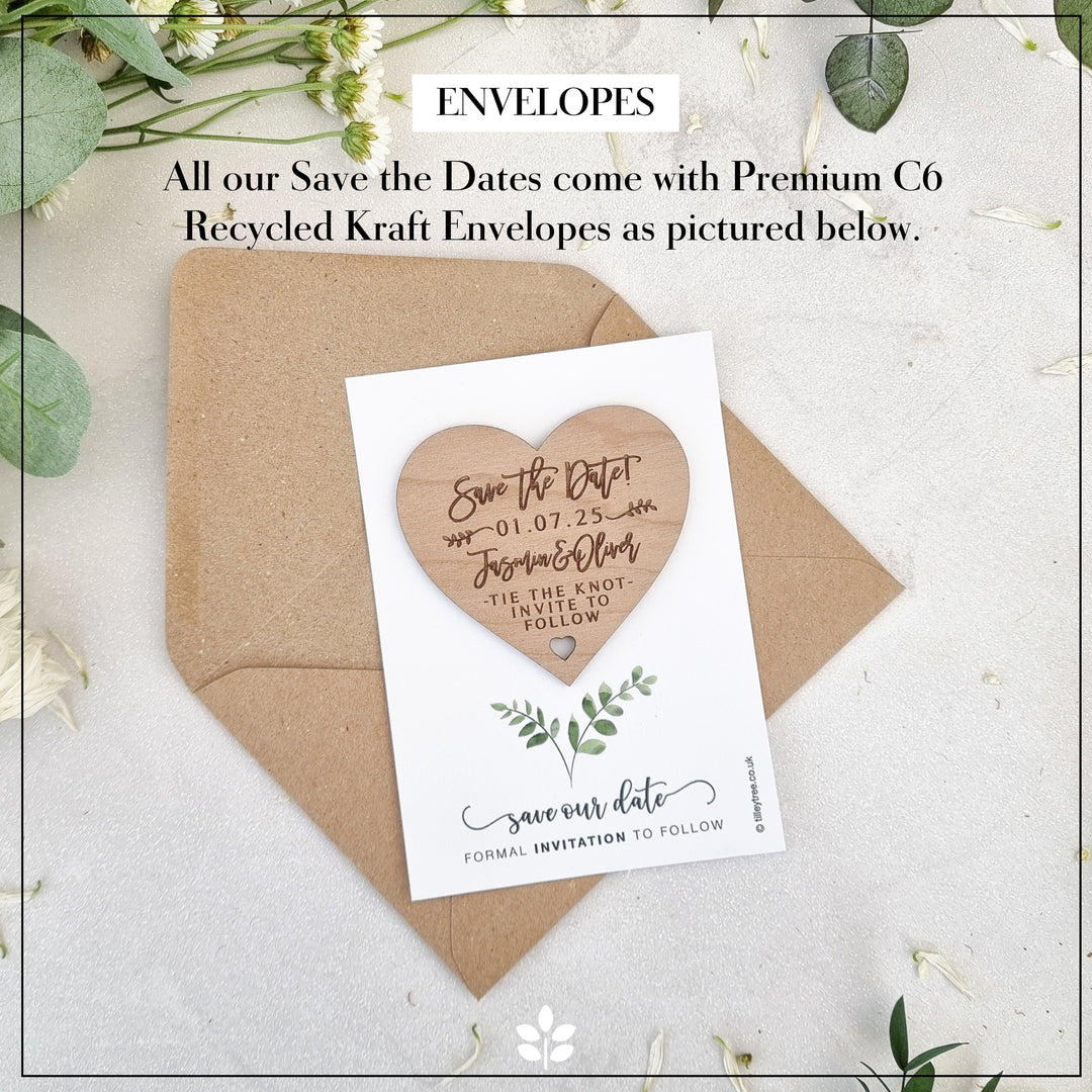 Leaves & Circle Simple Save the Date