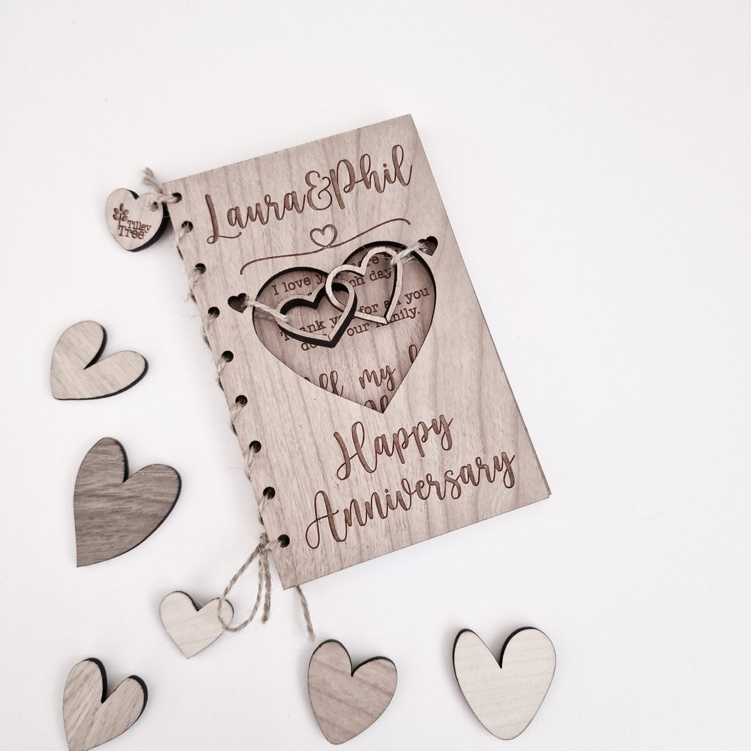 Anniversary Love Hearts Card - TilleyTree