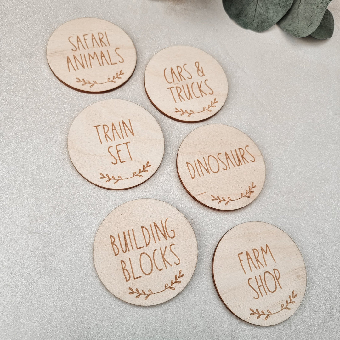 Circle Storage Labels - Scandi Style - TilleyTree