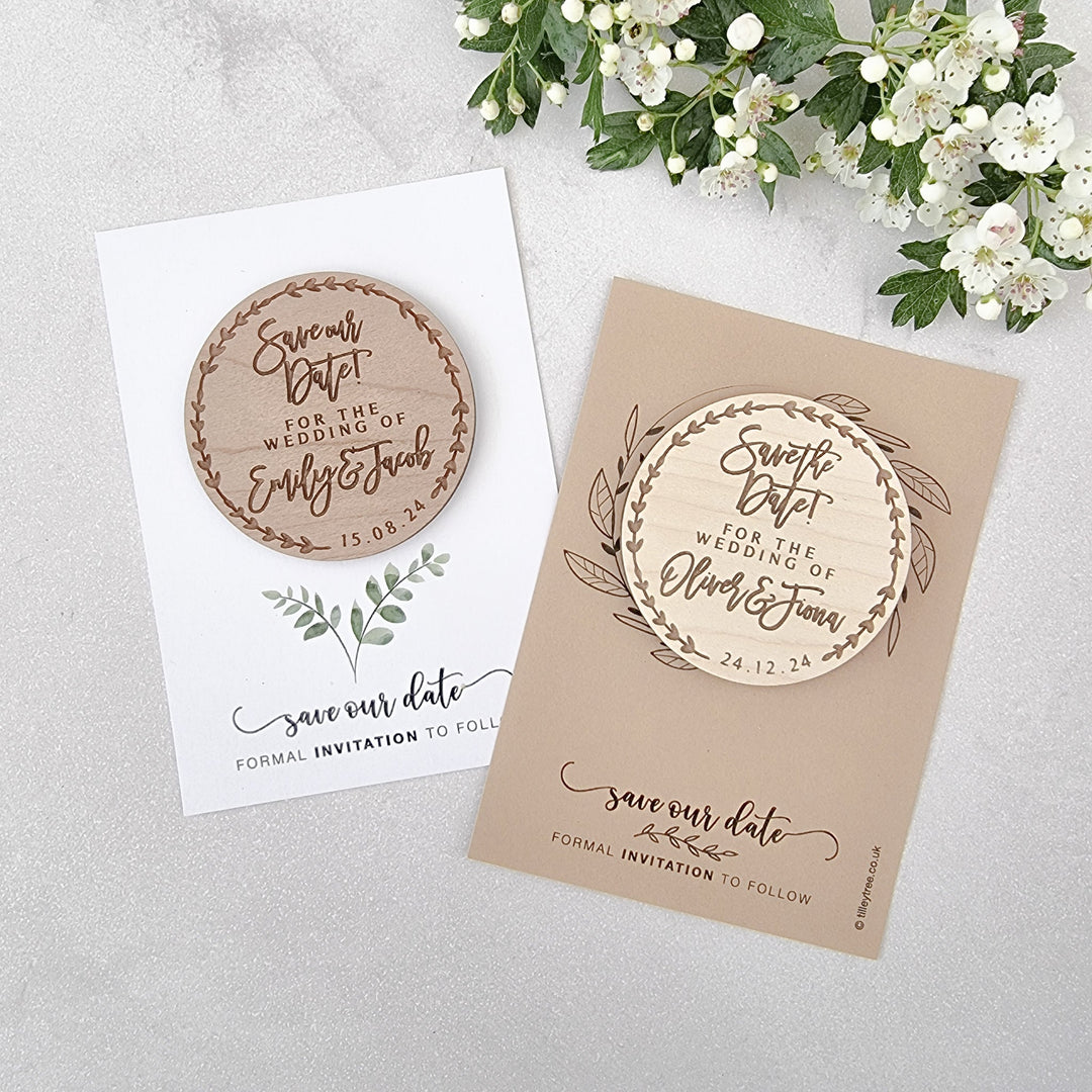 Circle Wreath Save the Date - TilleyTree