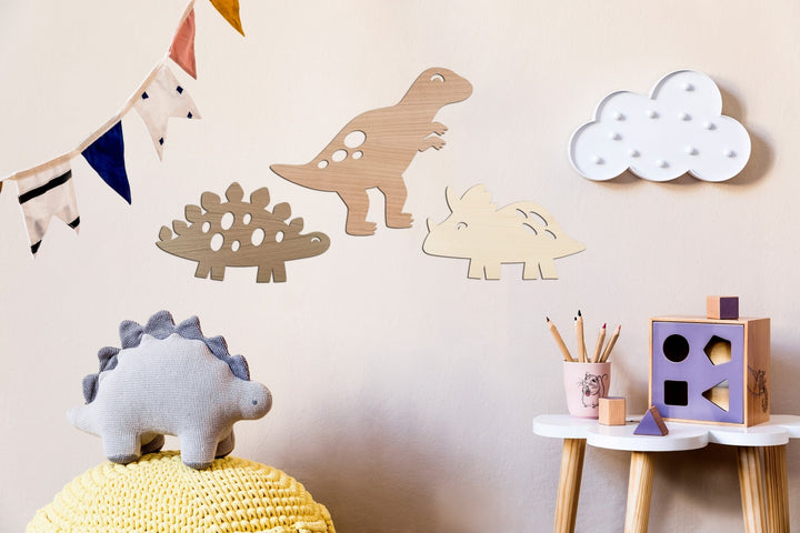 Dinosaur Wall Art - Set of 3 - Solid - TilleyTree