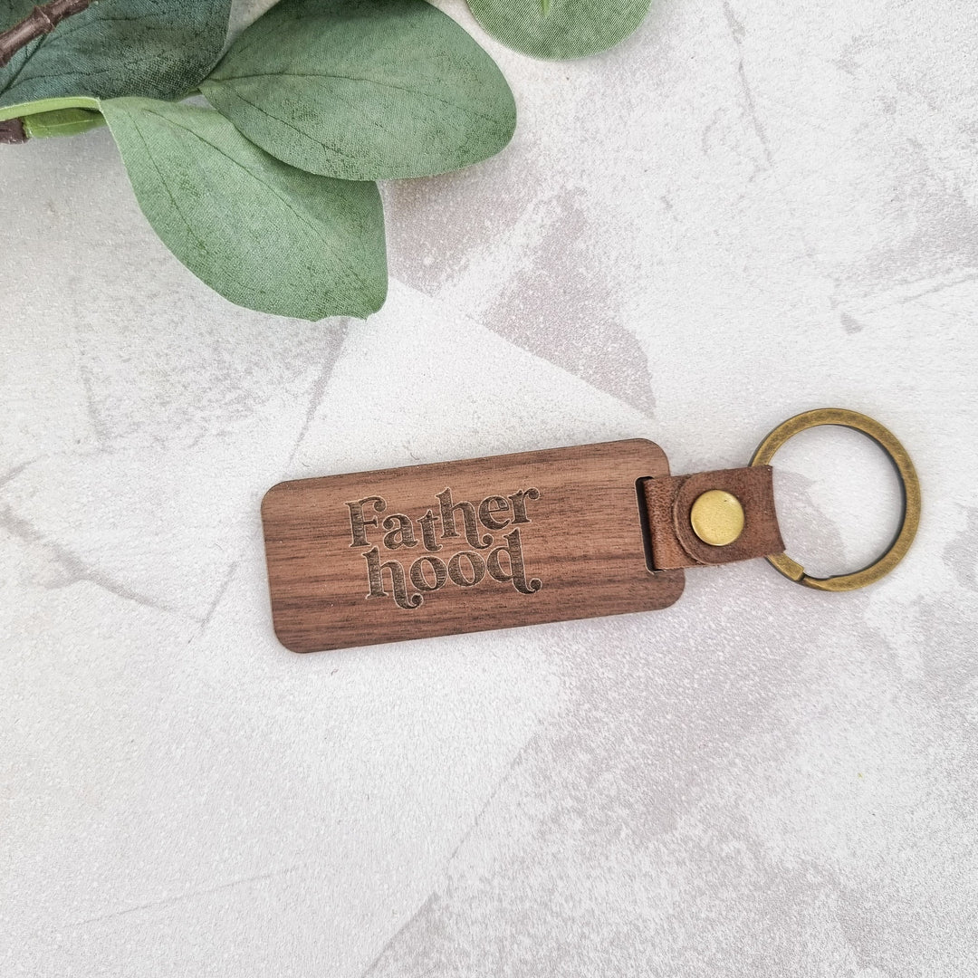 Fatherhood Personalised Keyring - TilleyTree