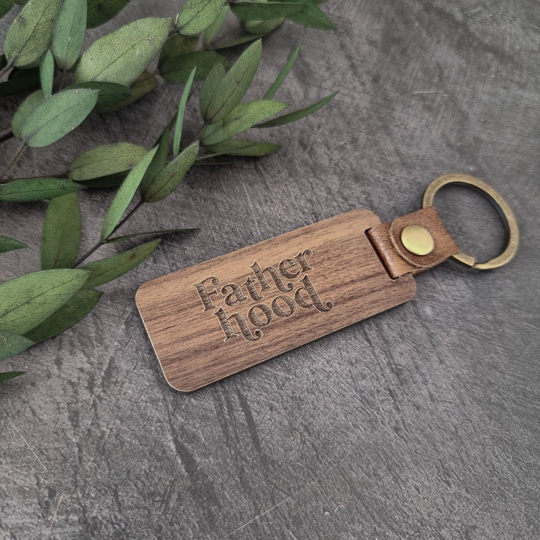 Fatherhood Personalised Keyring - TilleyTree