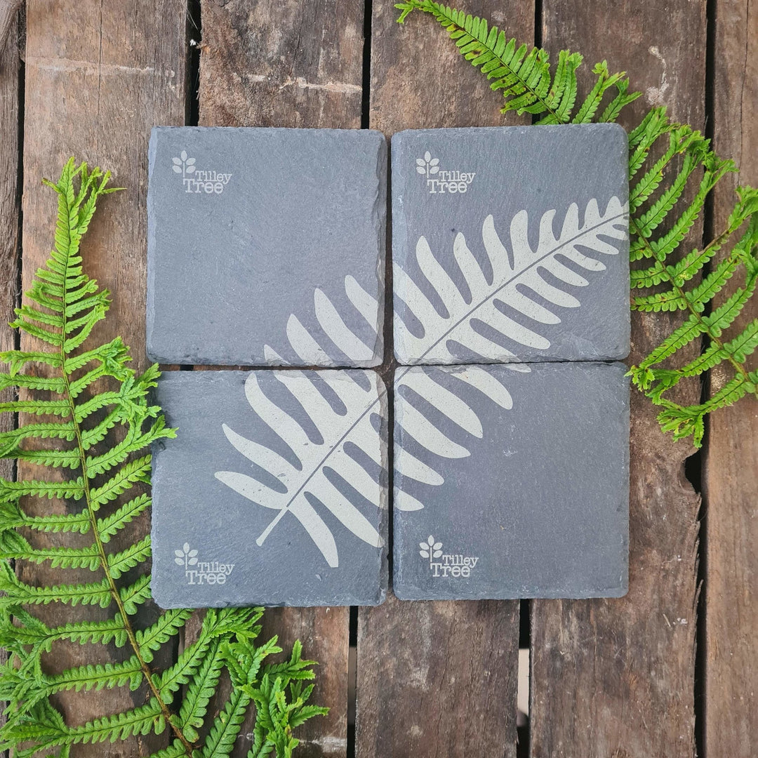 Fern Slate Coasters - TilleyTree