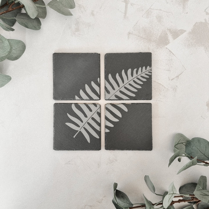 Fern Slate Coasters - TilleyTree