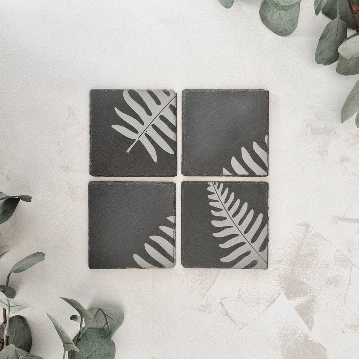 Fern Slate Coasters - TilleyTree