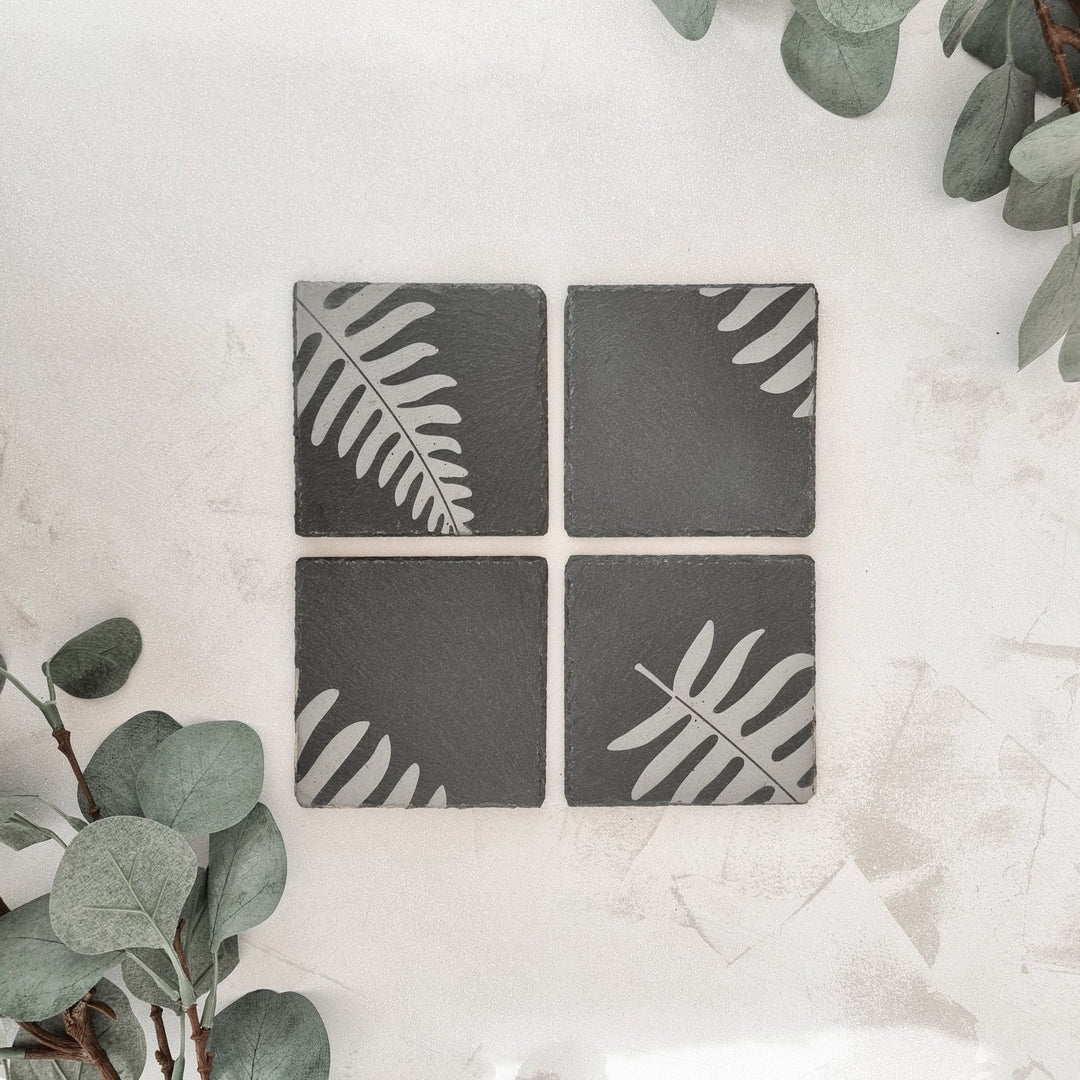 Fern Slate Coasters - TilleyTree