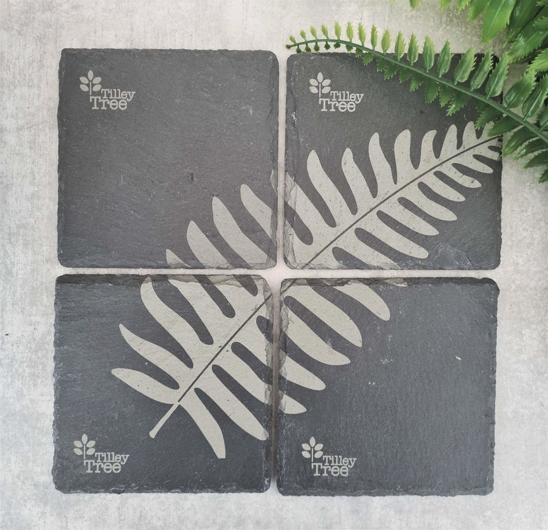 Fern Slate Coasters - TilleyTree