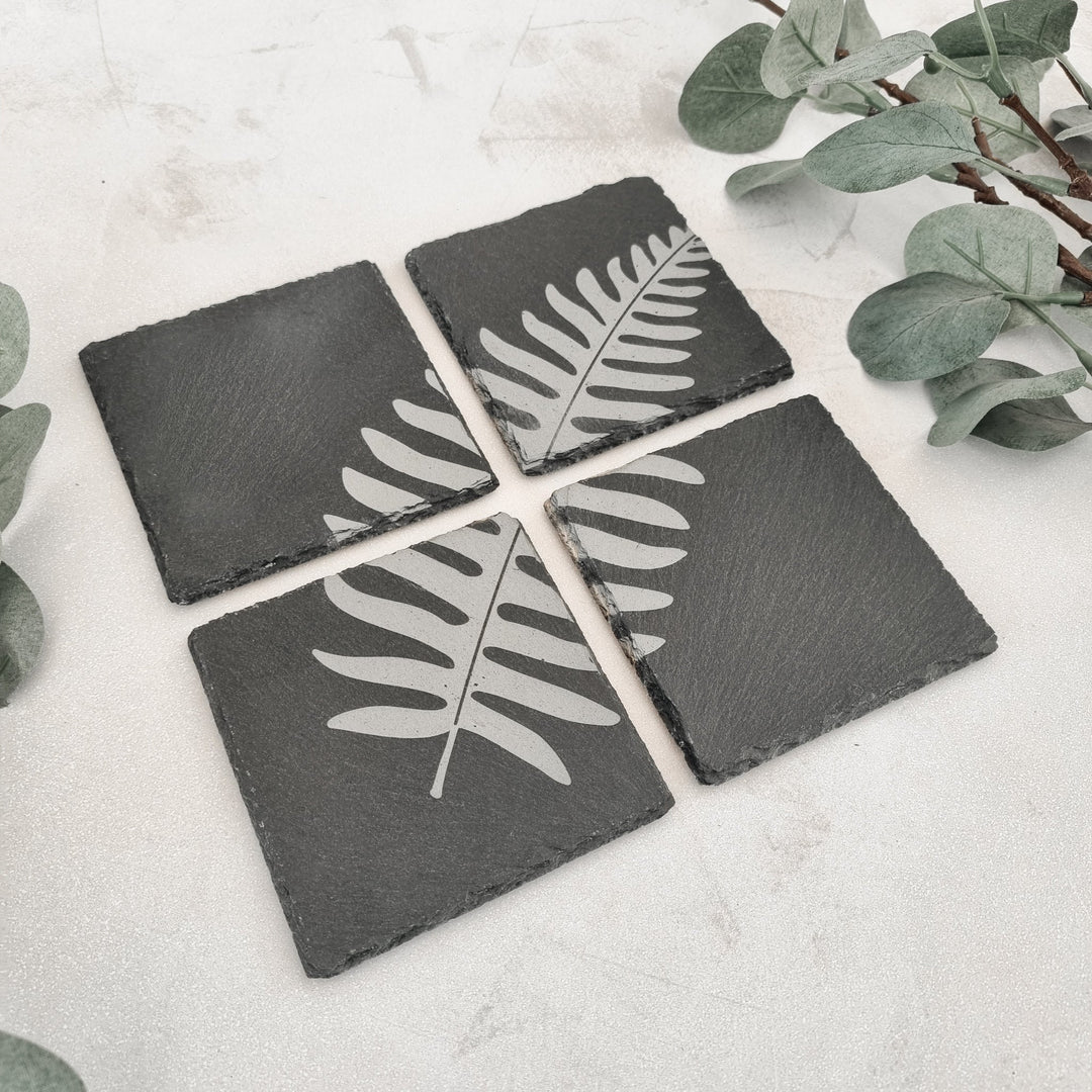 Fern Slate Coasters - TilleyTree