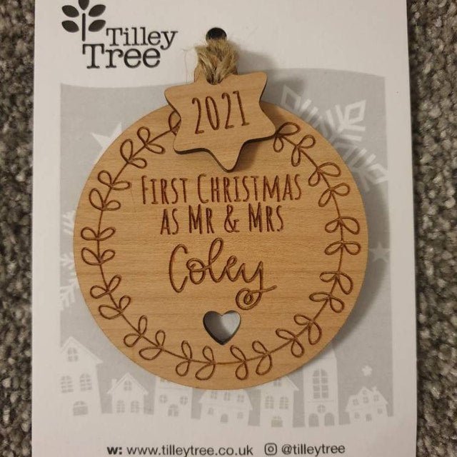 First Christmas Couple Decoration - TilleyTree