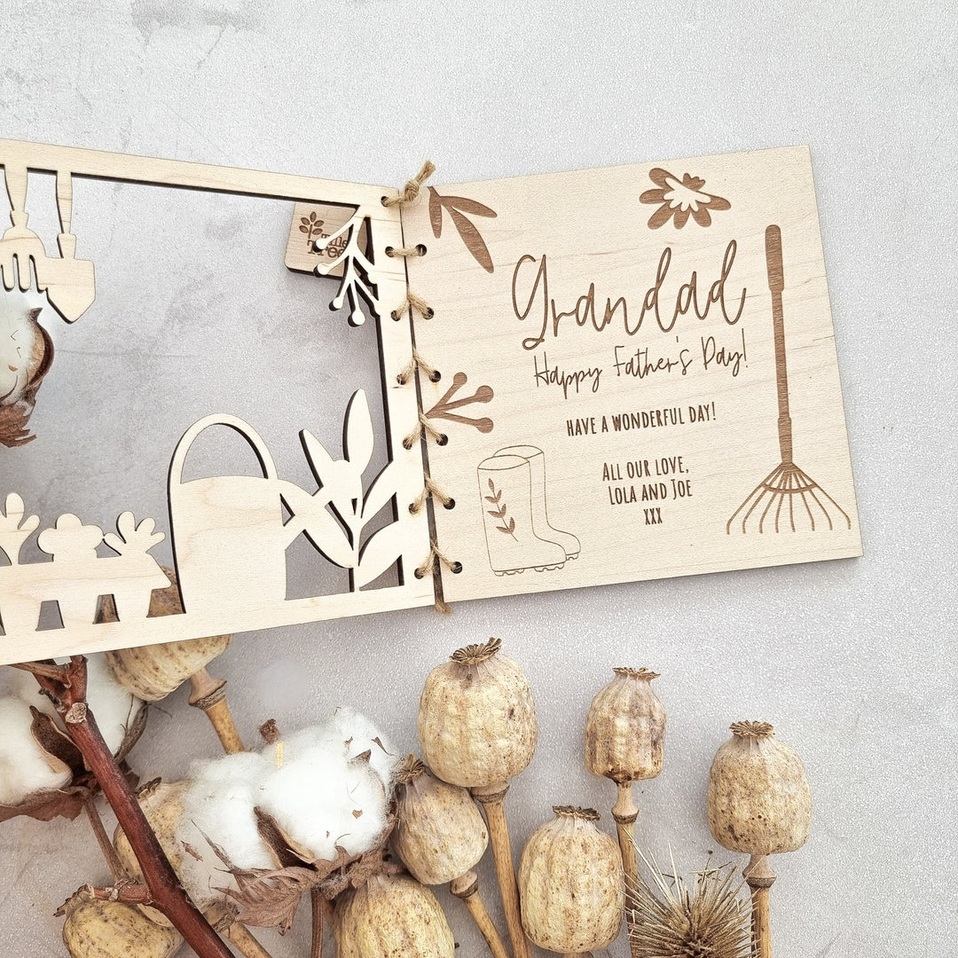 Gardening Wooden Occasion Card - TilleyTree