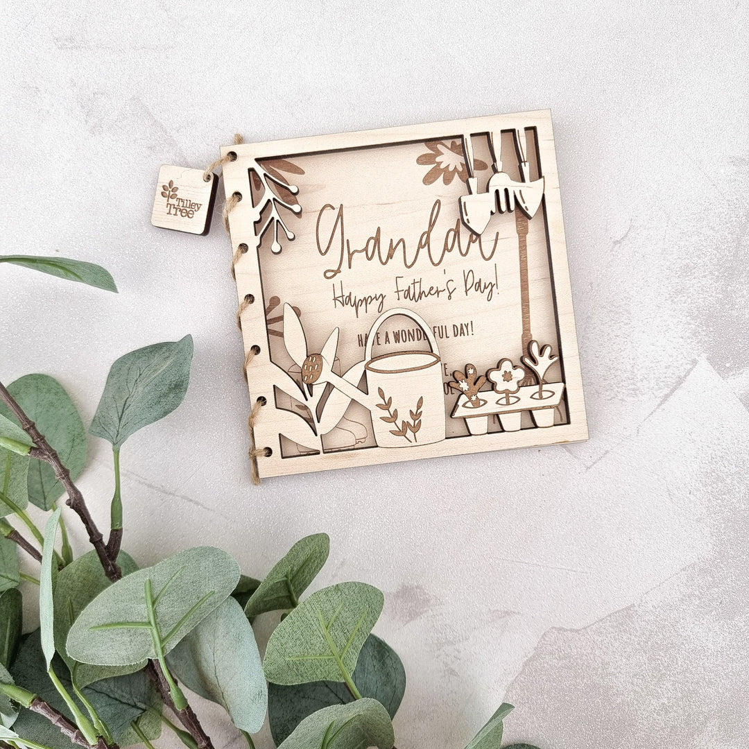 Gardening Wooden Occasion Card - TilleyTree