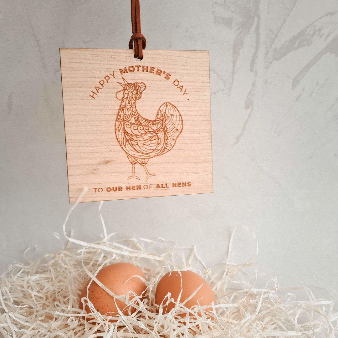 Hen of all Hens - Personalised Wooden Card - TilleyTree