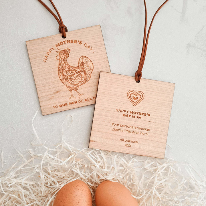 Hen of all Hens - Personalised Wooden Card - TilleyTree