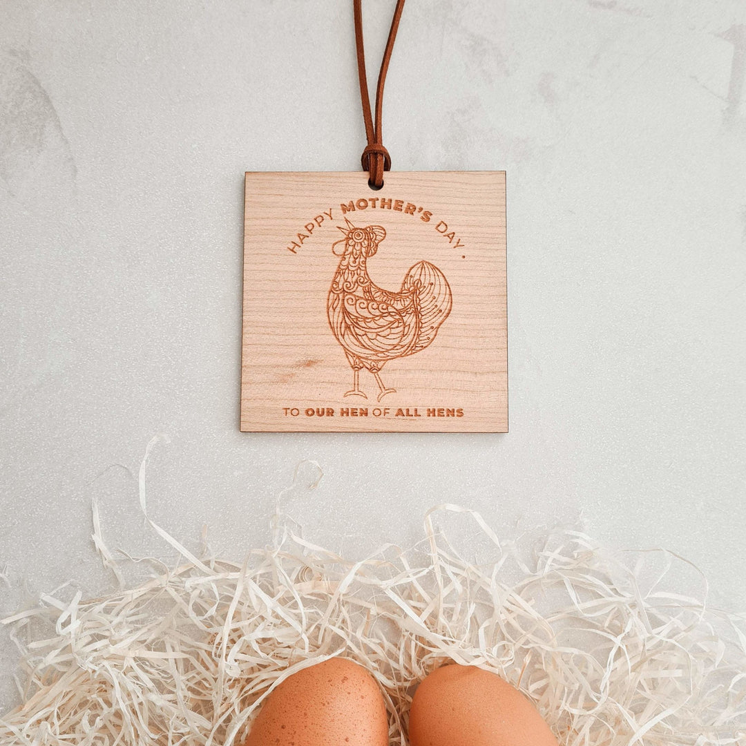 Hen of all Hens - Personalised Wooden Card - TilleyTree