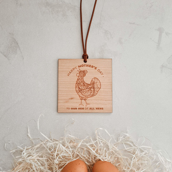 Hen of all Hens - Personalised Wooden Card - TilleyTree