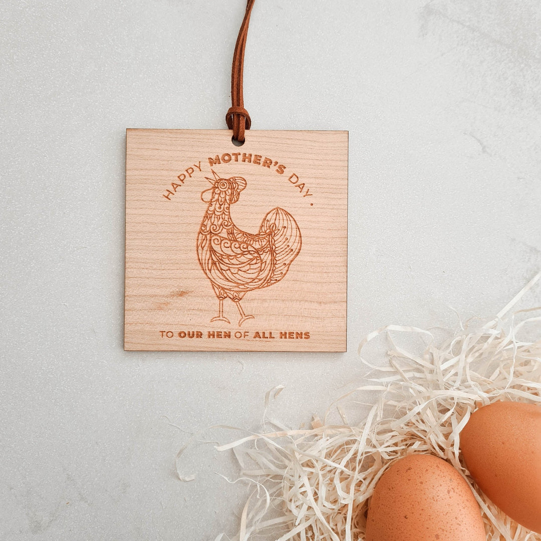 Hen of all Hens - Personalised Wooden Card - TilleyTree