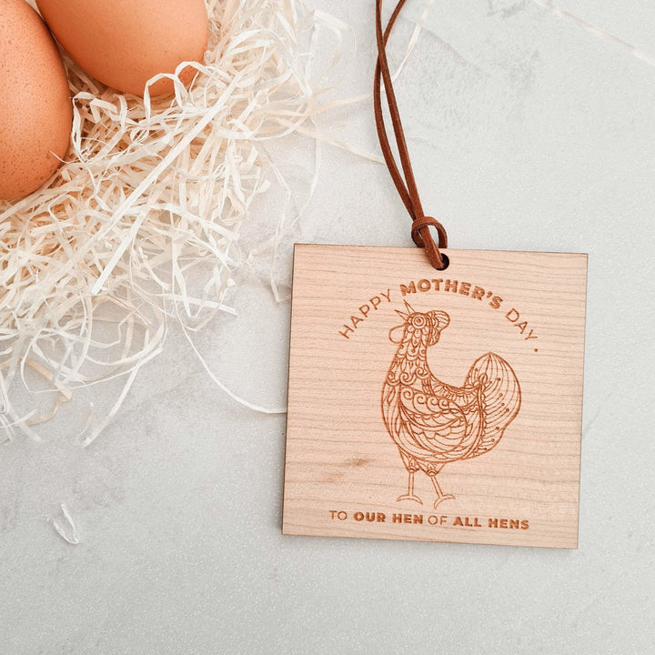 Hen of all Hens - Personalised Wooden Card - TilleyTree