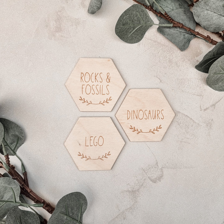 Hexagon Storage Labels - Scandi Style - TilleyTree