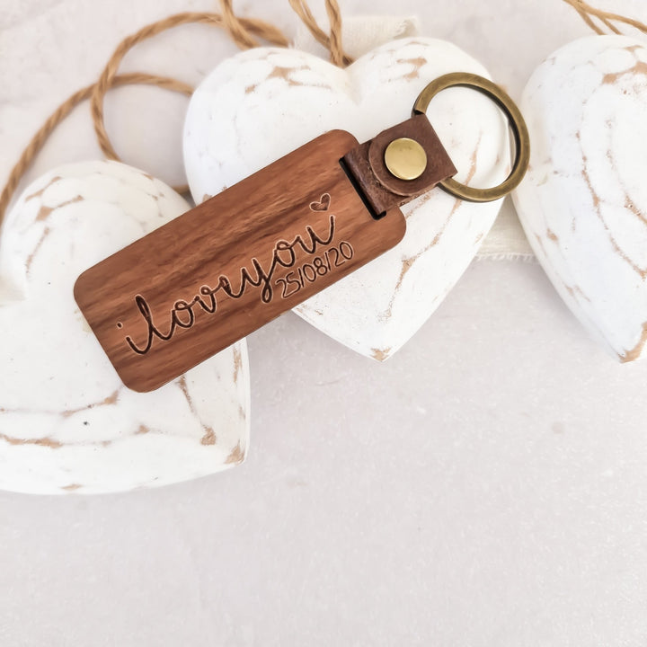 I love you Personalised Keyring - TilleyTree