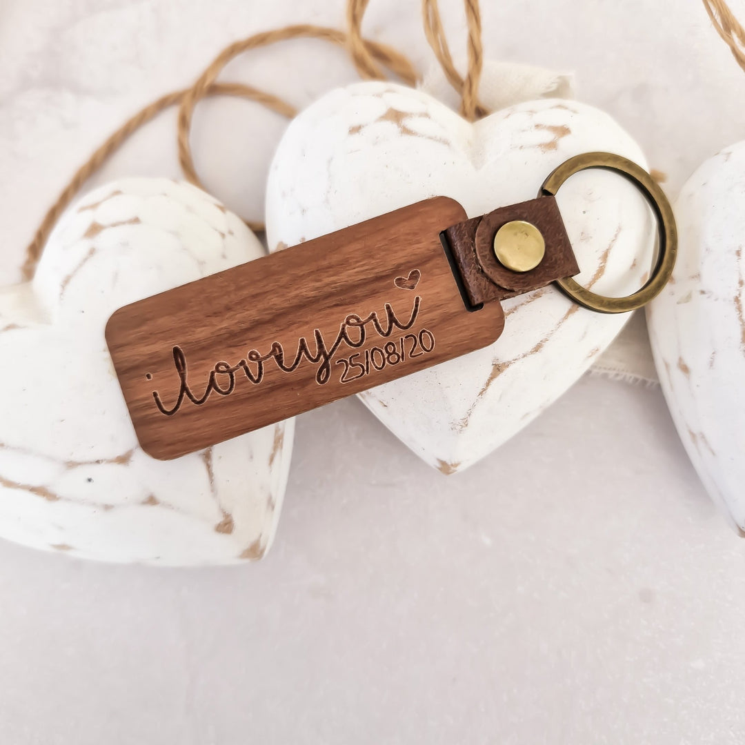 I love you Personalised Keyring - TilleyTree