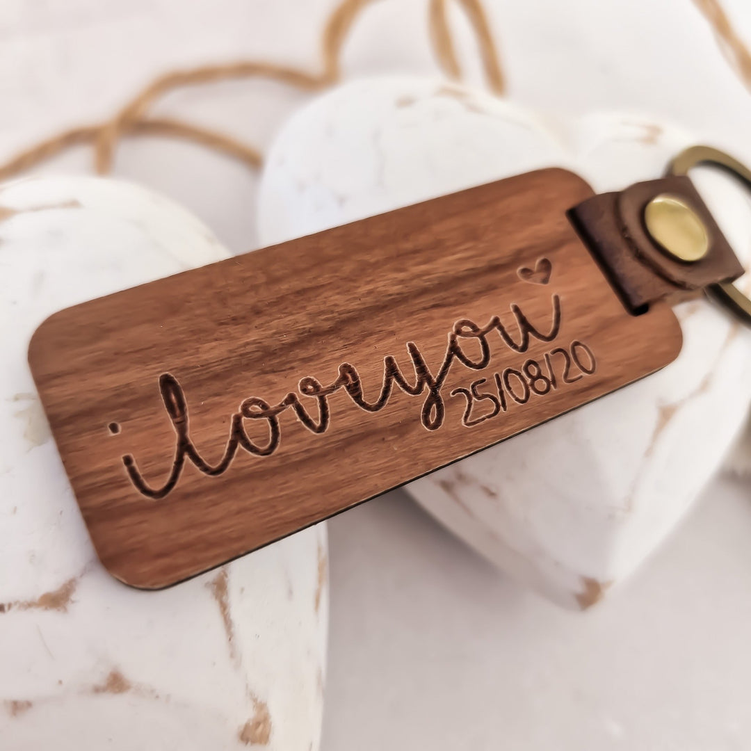 I love you Personalised Keyring - TilleyTree