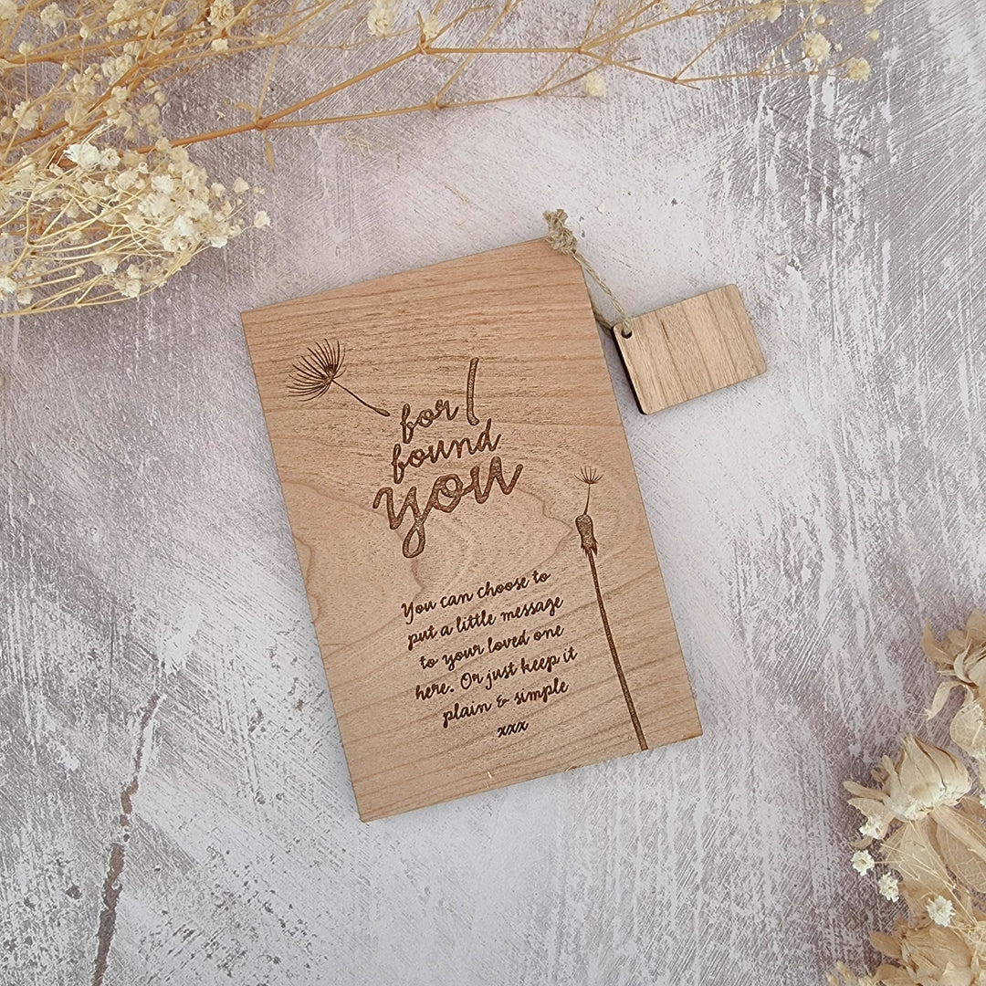I Made a Wish & It Came True - Personalised Wooden Card - TilleyTree