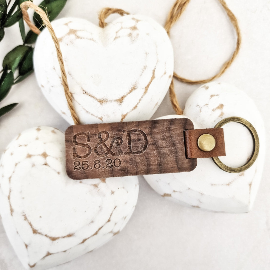 Initial And Date - Personalised Keyring - TilleyTree