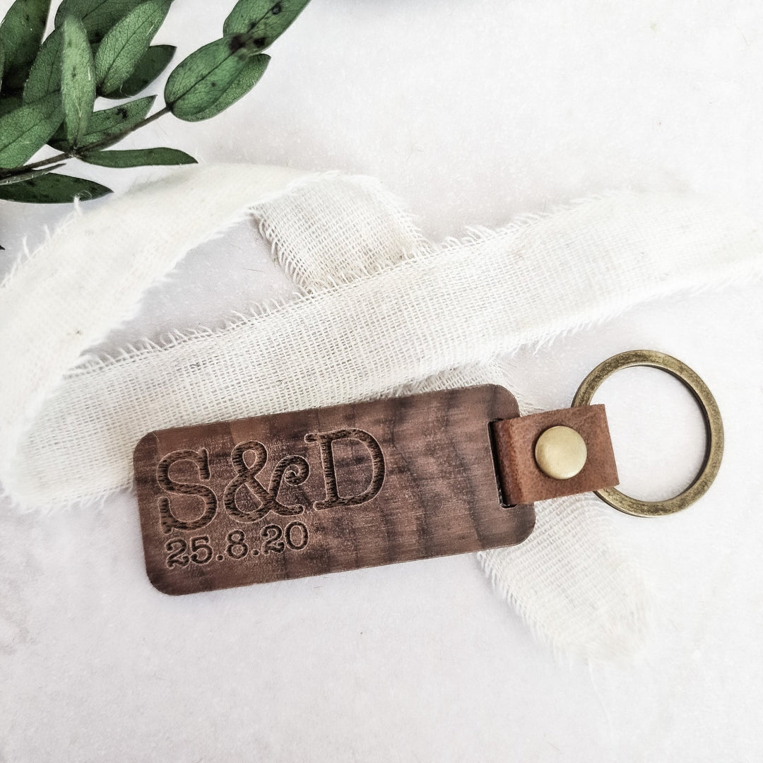 Initial And Date - Personalised Keyring - TilleyTree