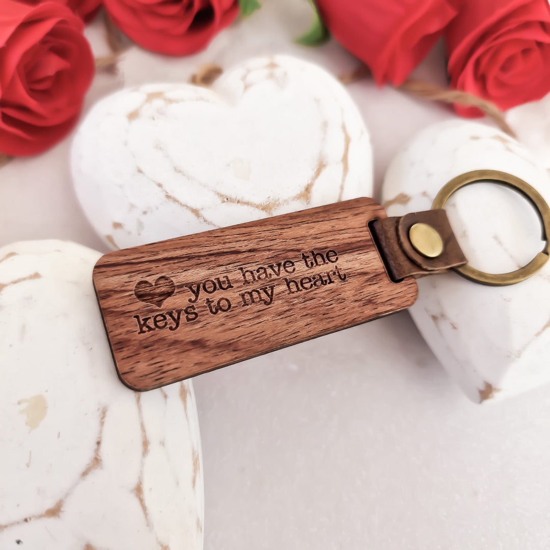 Keys to my heart Personalised Keyring - TilleyTree