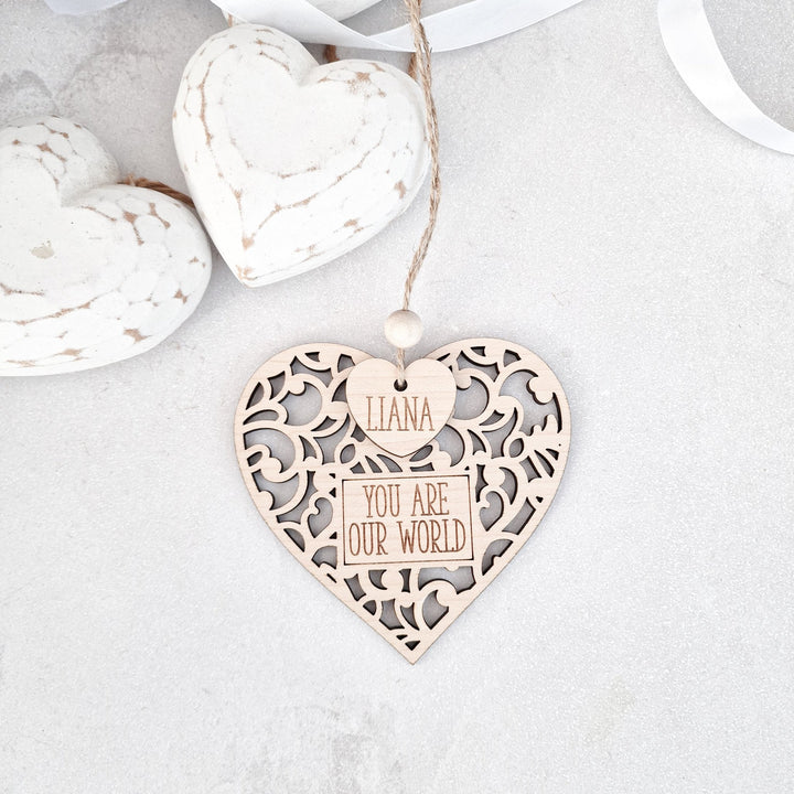 Laced in Love - Personalised Heart Decoration for all Occasions - TilleyTree