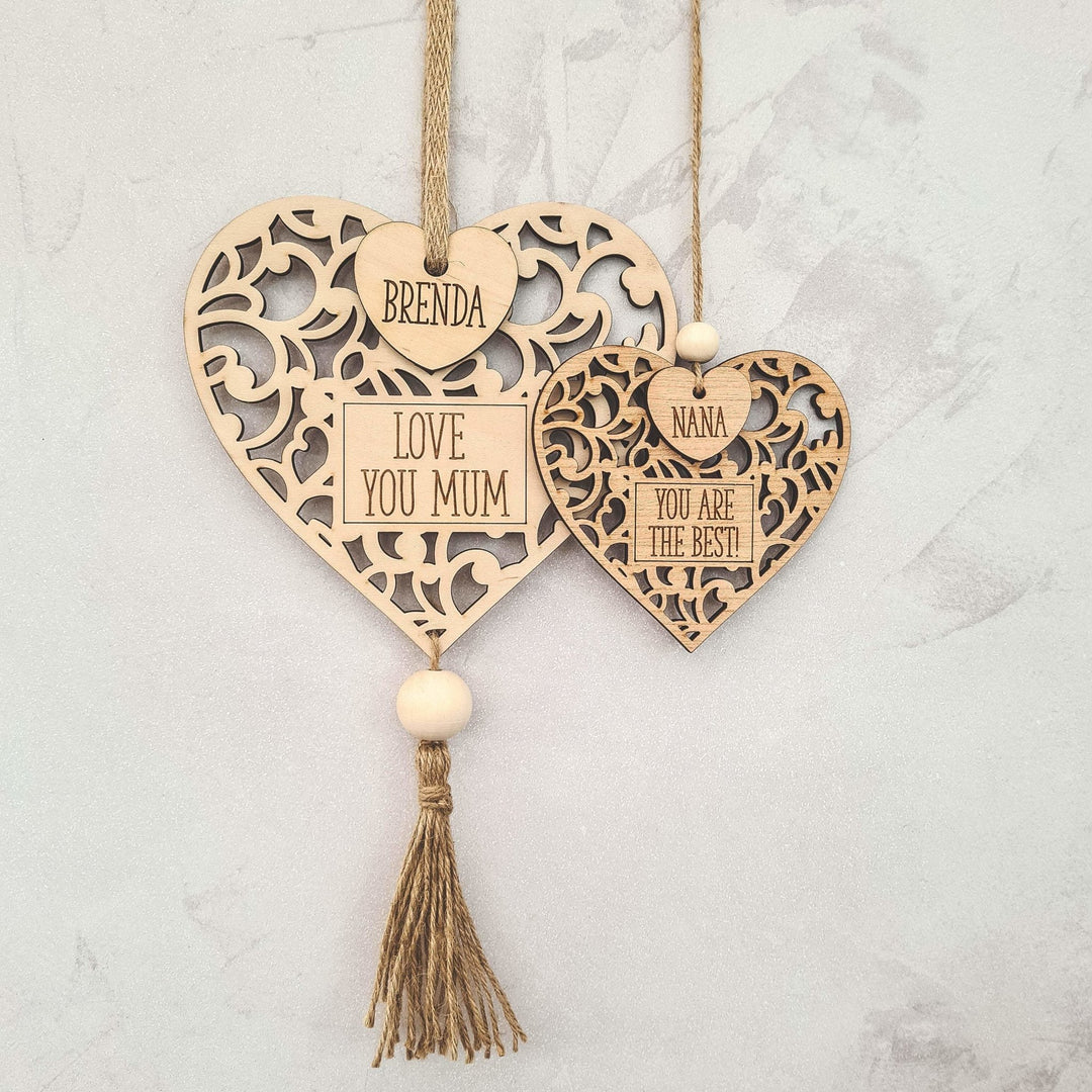 Laced in Love - Personalised Heart Decoration for all Occasions - TilleyTree