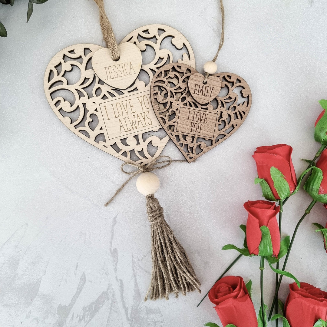 Laced in Love - Personalised Heart Decoration for all Occasions - TilleyTree