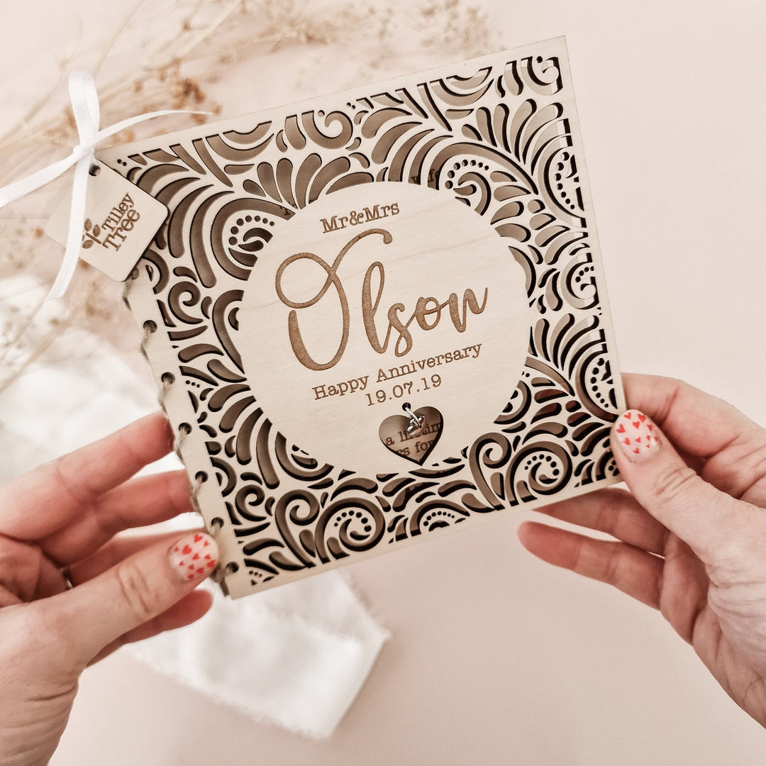 Luxury Laced Anniversary Card - TilleyTree